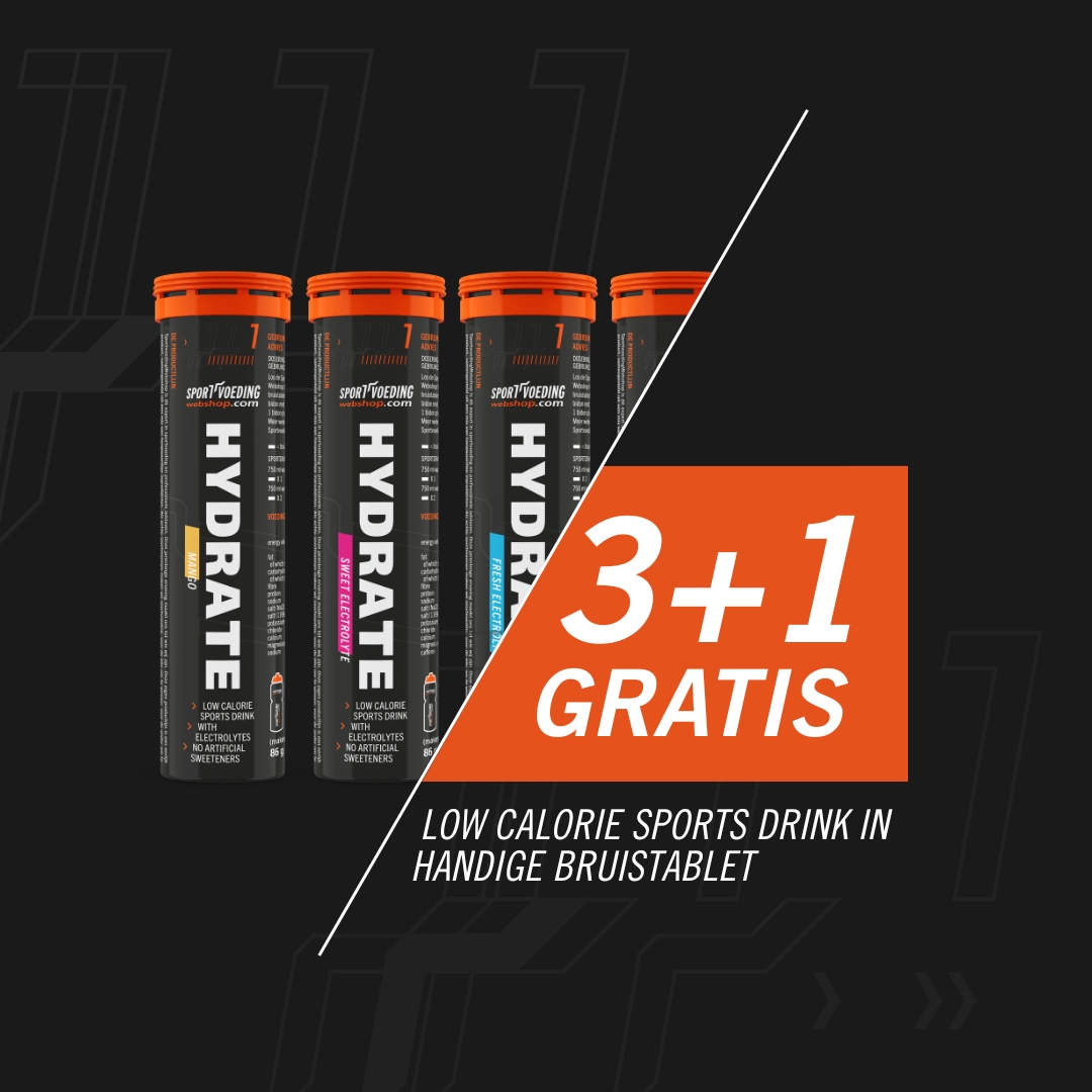 SportvoedingWebshop Hydrate Electrolyte 3+1 gratis