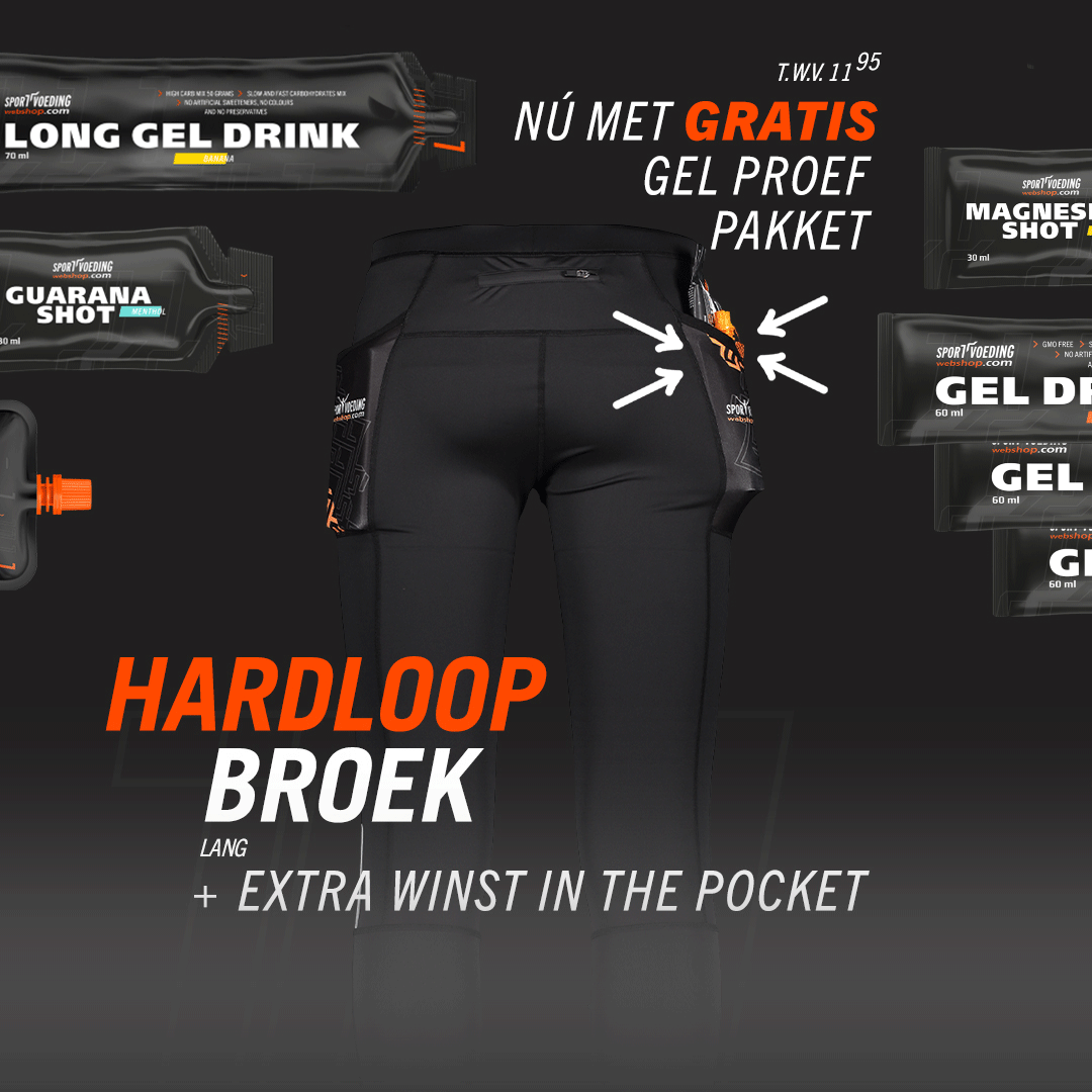 Gel Drink Lange Hardloopbroek + gratis Gel Proefpakket 