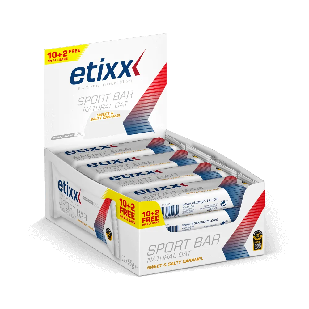 Etixx Natural Oat Sport Bar Sweet Salty 12 x 55 gram