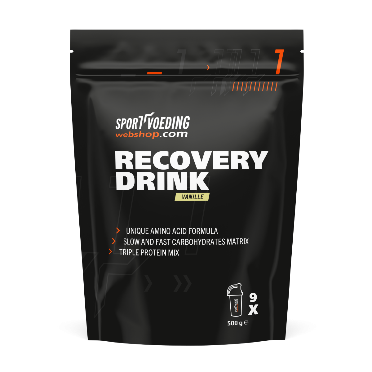 SportvoedingWebshop Recovery Drink 500 gram navulverpakking