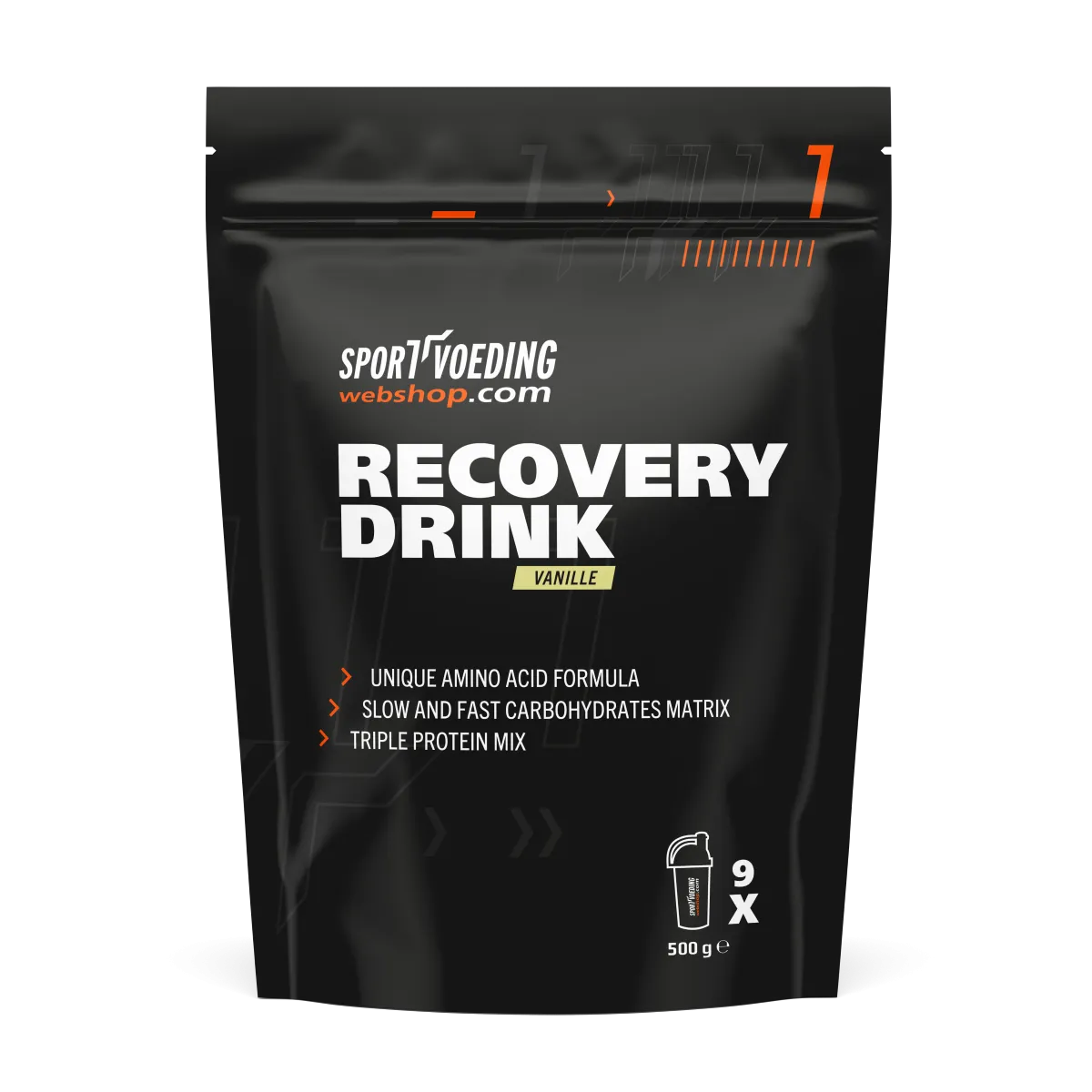 SportvoedingWebshop Recovery Drink 500 gram navulverpakking