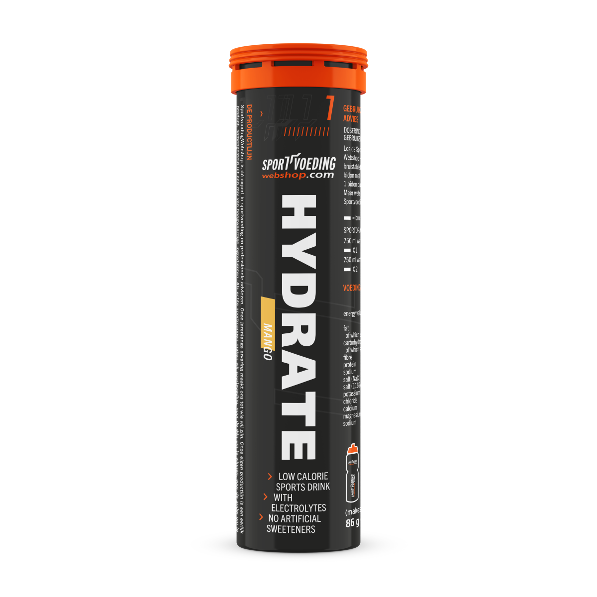 sportvoedingwebshop-hydrate-mango SportvoedingWebshop Hydrate Electrolyte bruistabletten